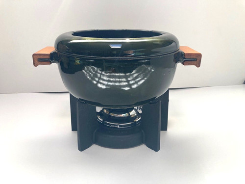 Staub dark green enameled - green,
